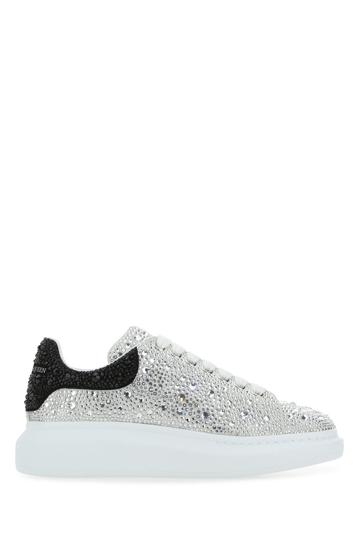 Embellished leather sneakers