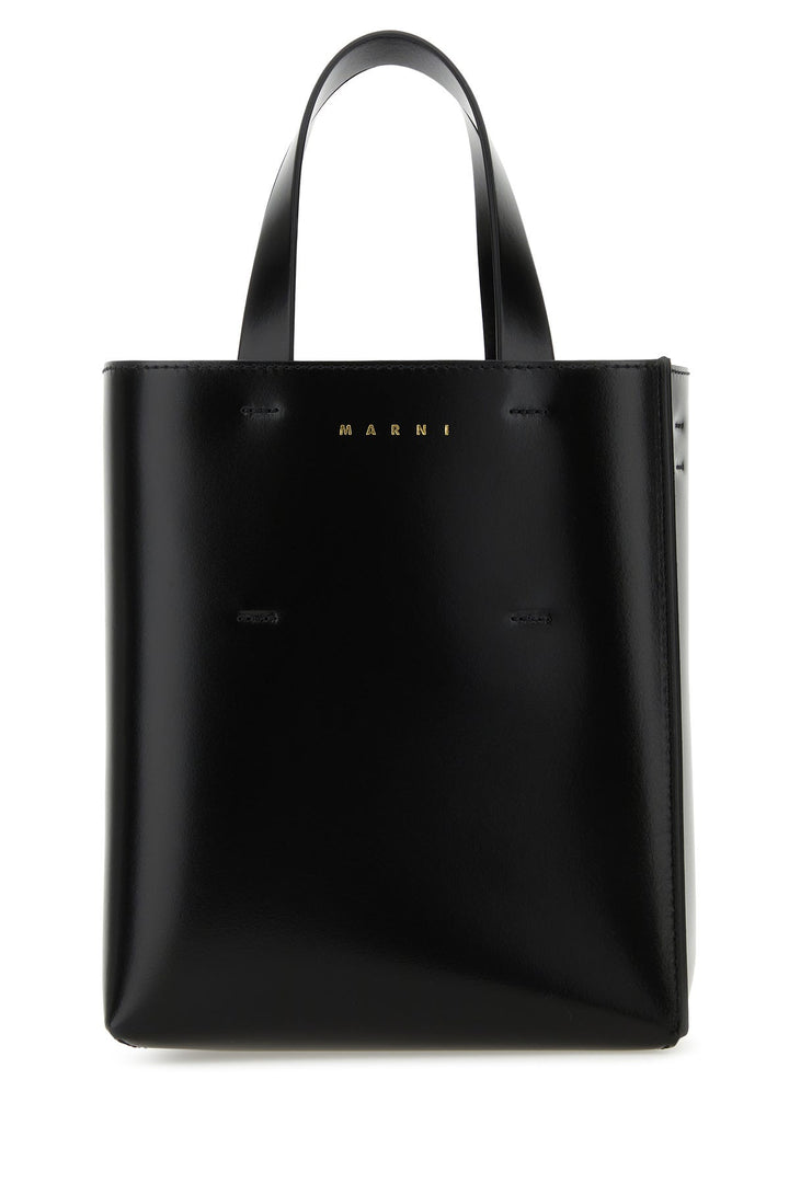 Black leather Museo handbag