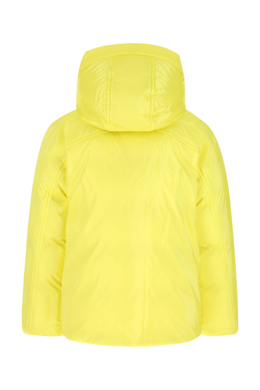 Fluo yellow nylon padded jacket