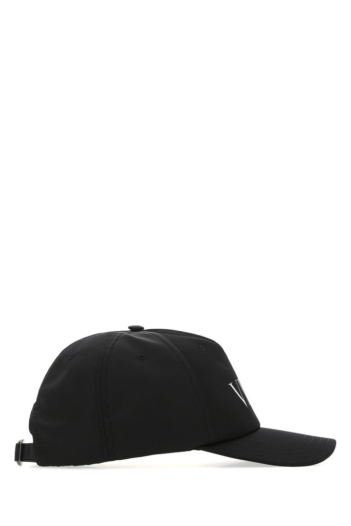 Black nylon baseball cap