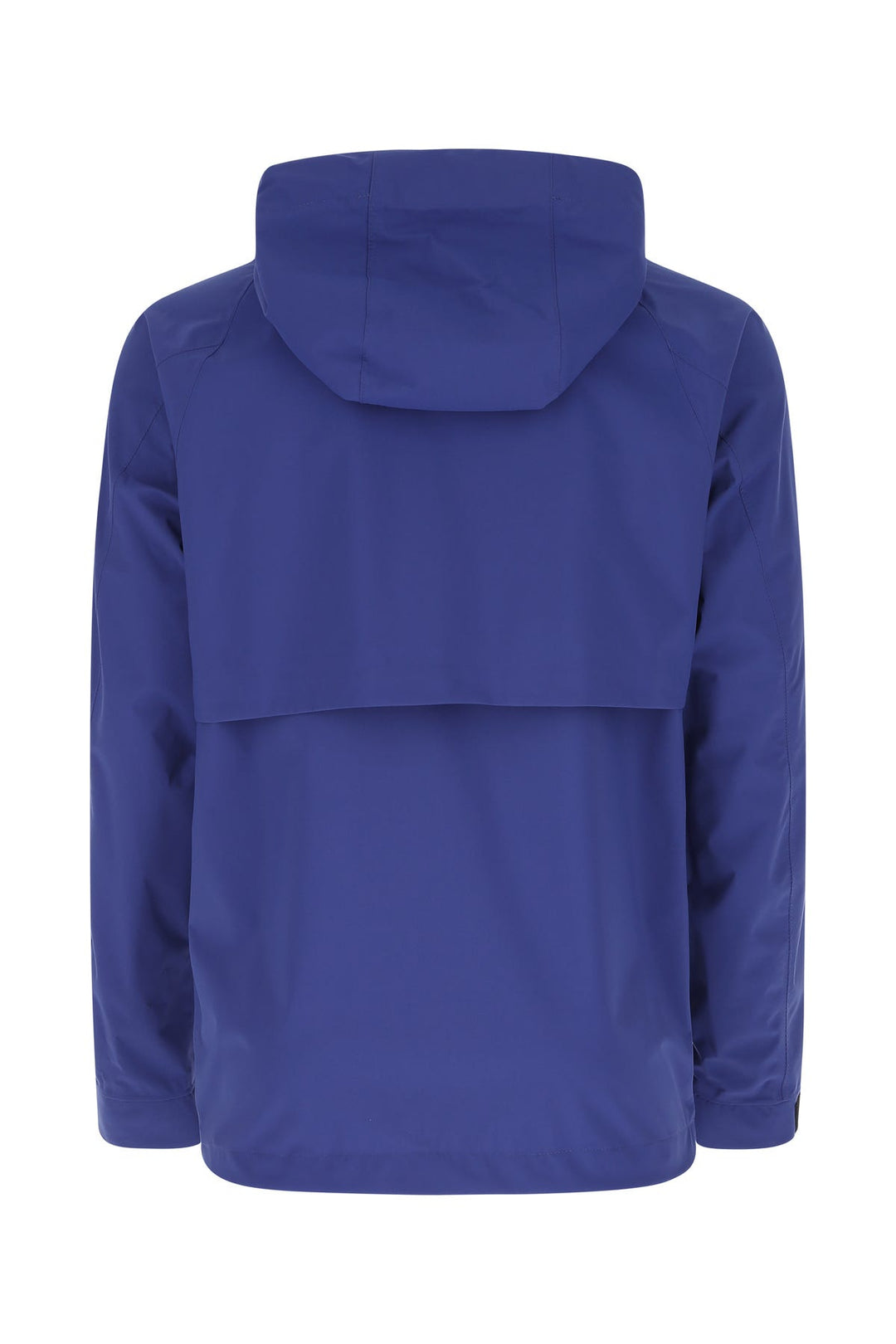 Electric blue polyester windbreaker