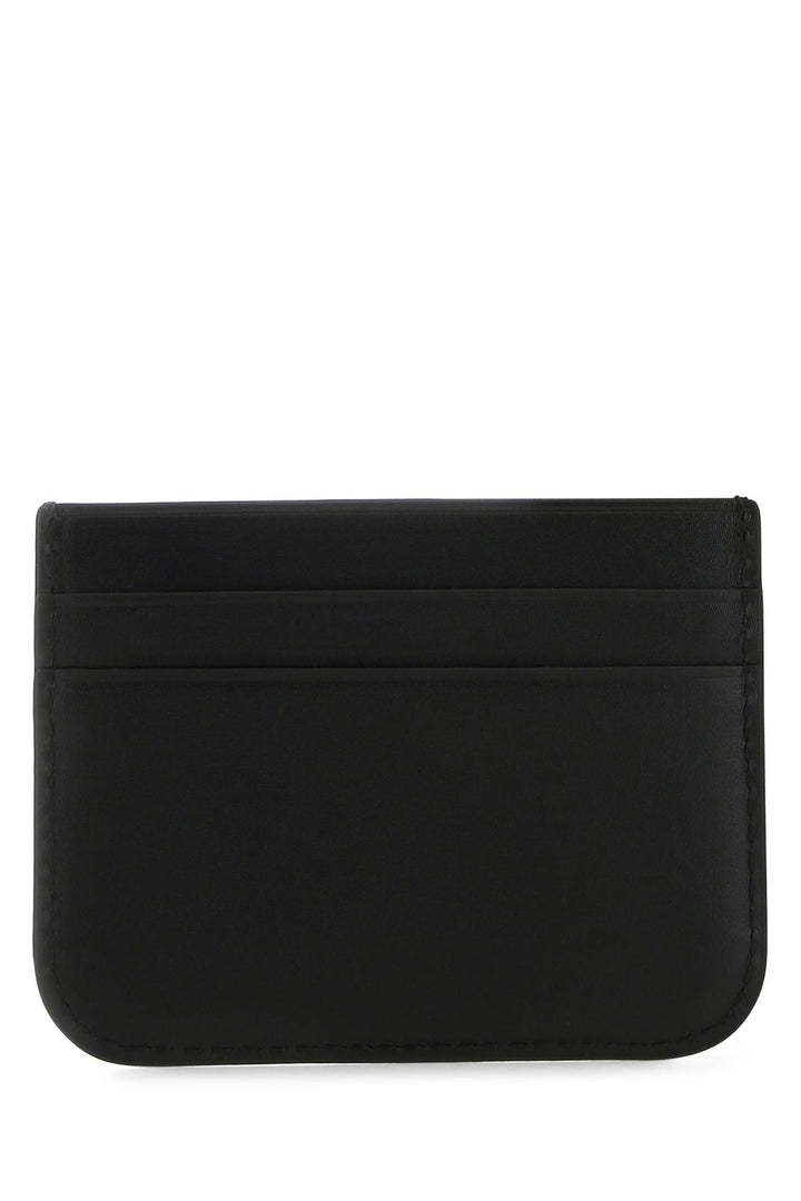 Black leather card holder