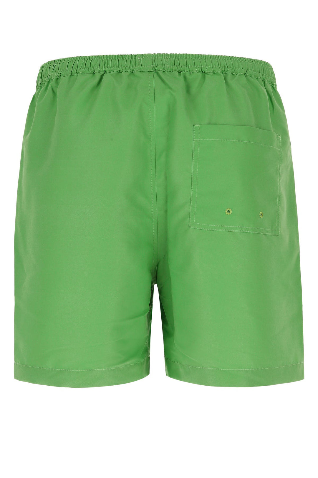 Green polyester blend swimming shorts