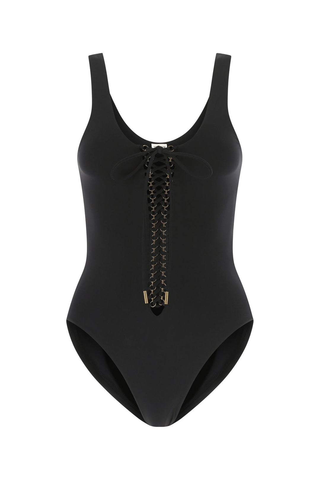 Black stretch nylon swimsuit