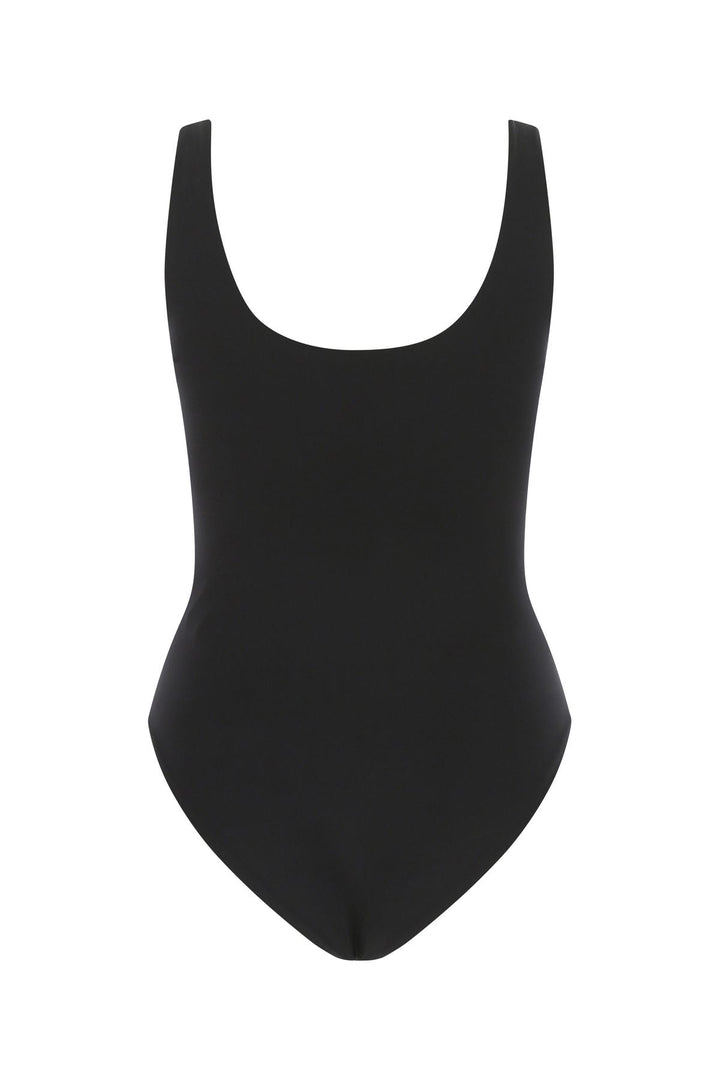 Black stretch nylon swimsuit