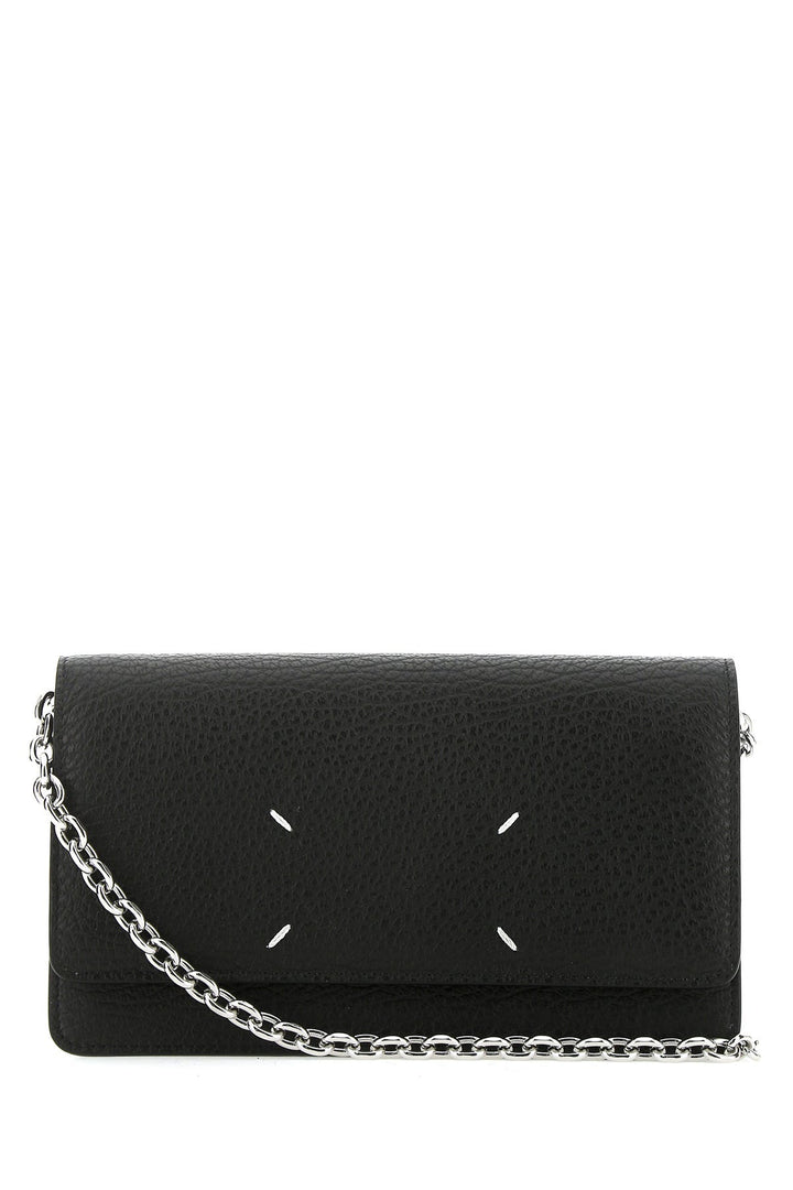 Black leather crossbody bag