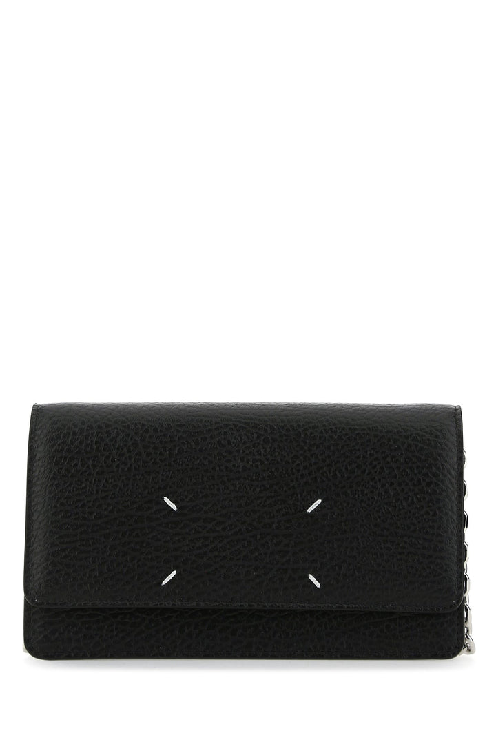 Black leather crossbody bag