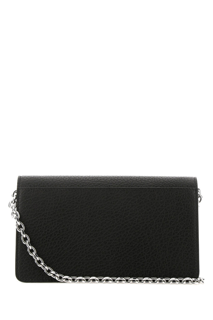 Black leather crossbody bag