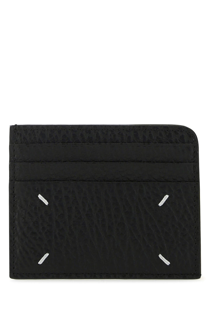 Black lather card holder