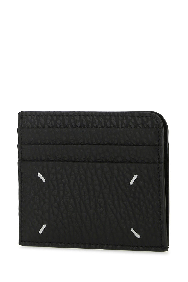 Black lather card holder