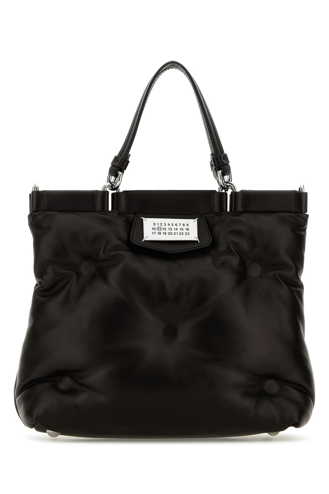 Black nappa leather small Glam Slam shopping bag