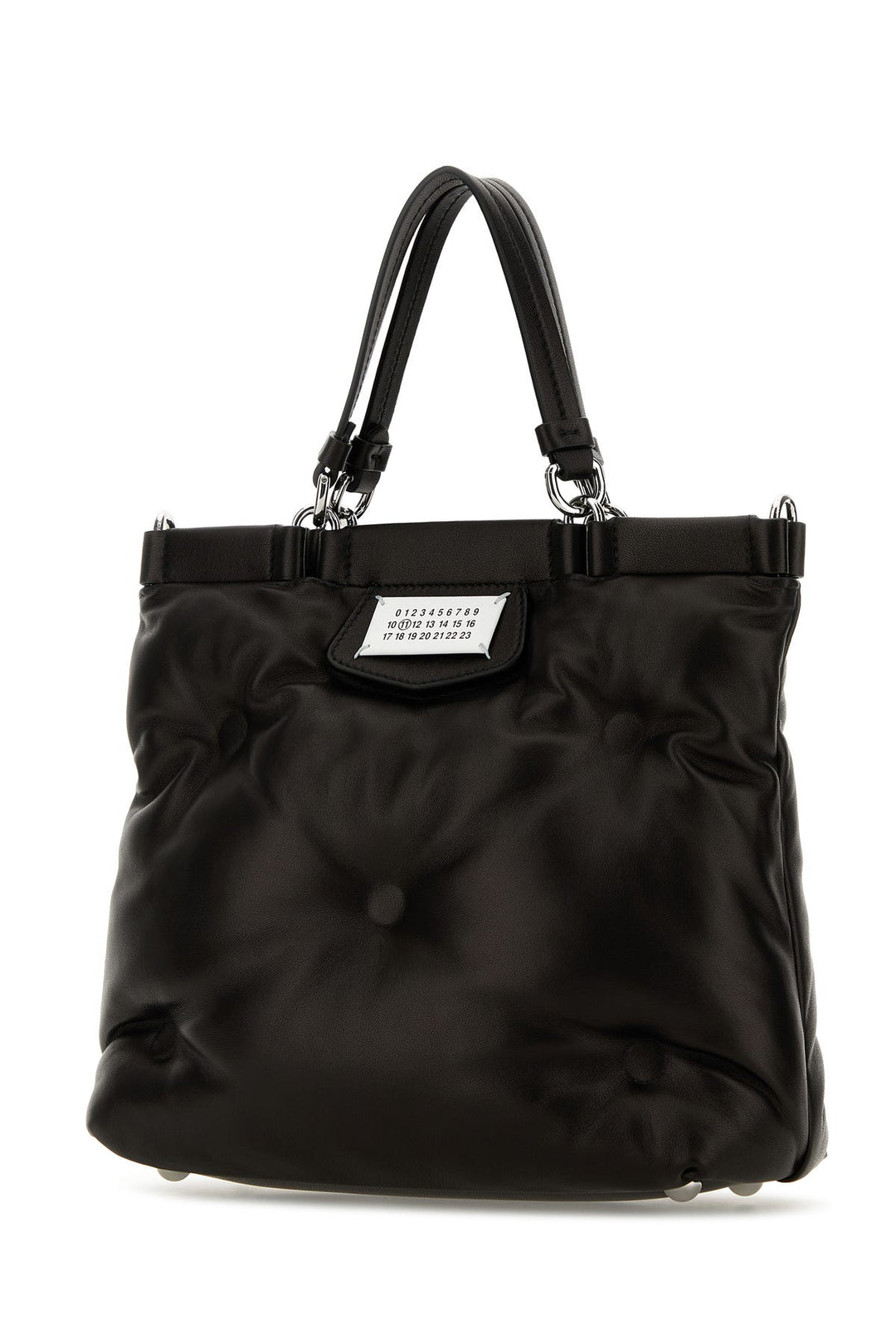 Black nappa leather small Glam Slam shopping bag