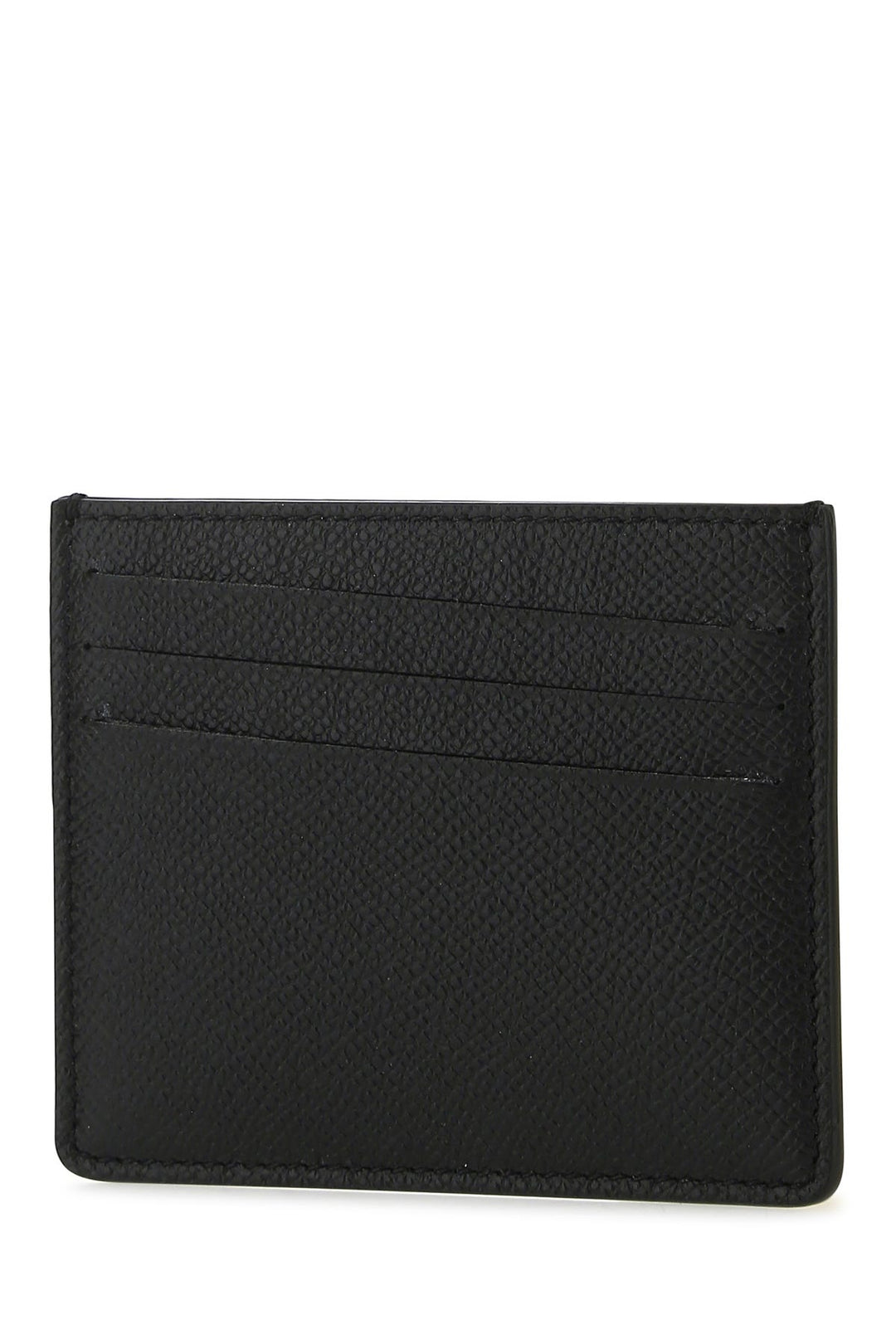 Black leather card holder