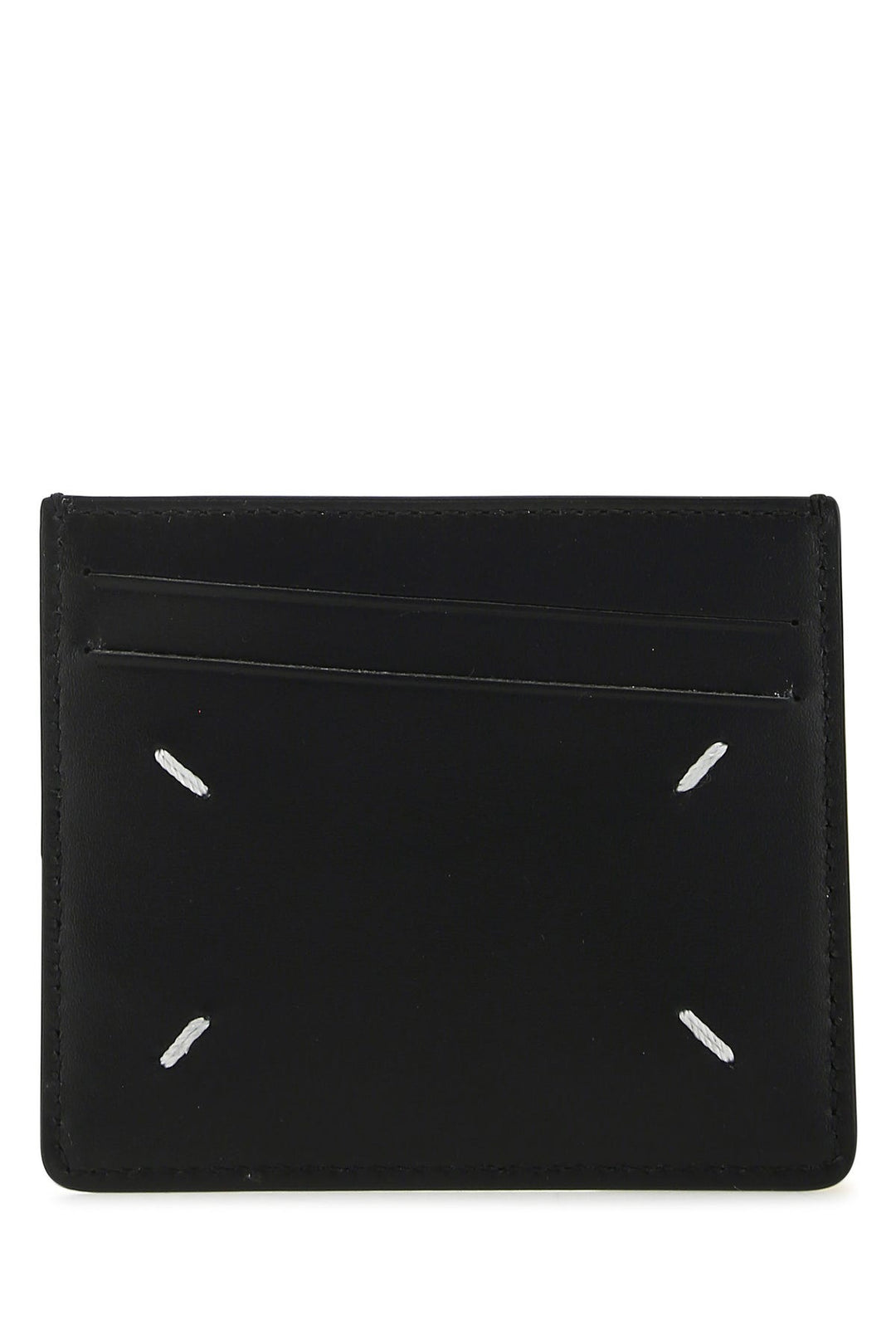 Black leather card holder