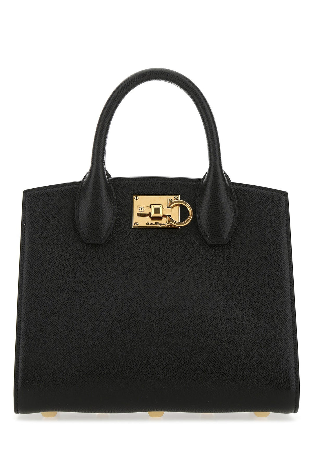 Black leather The Studio handbag