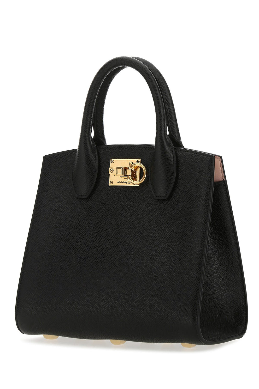 Black leather The Studio handbag