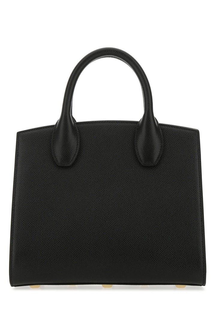 Black leather The Studio handbag