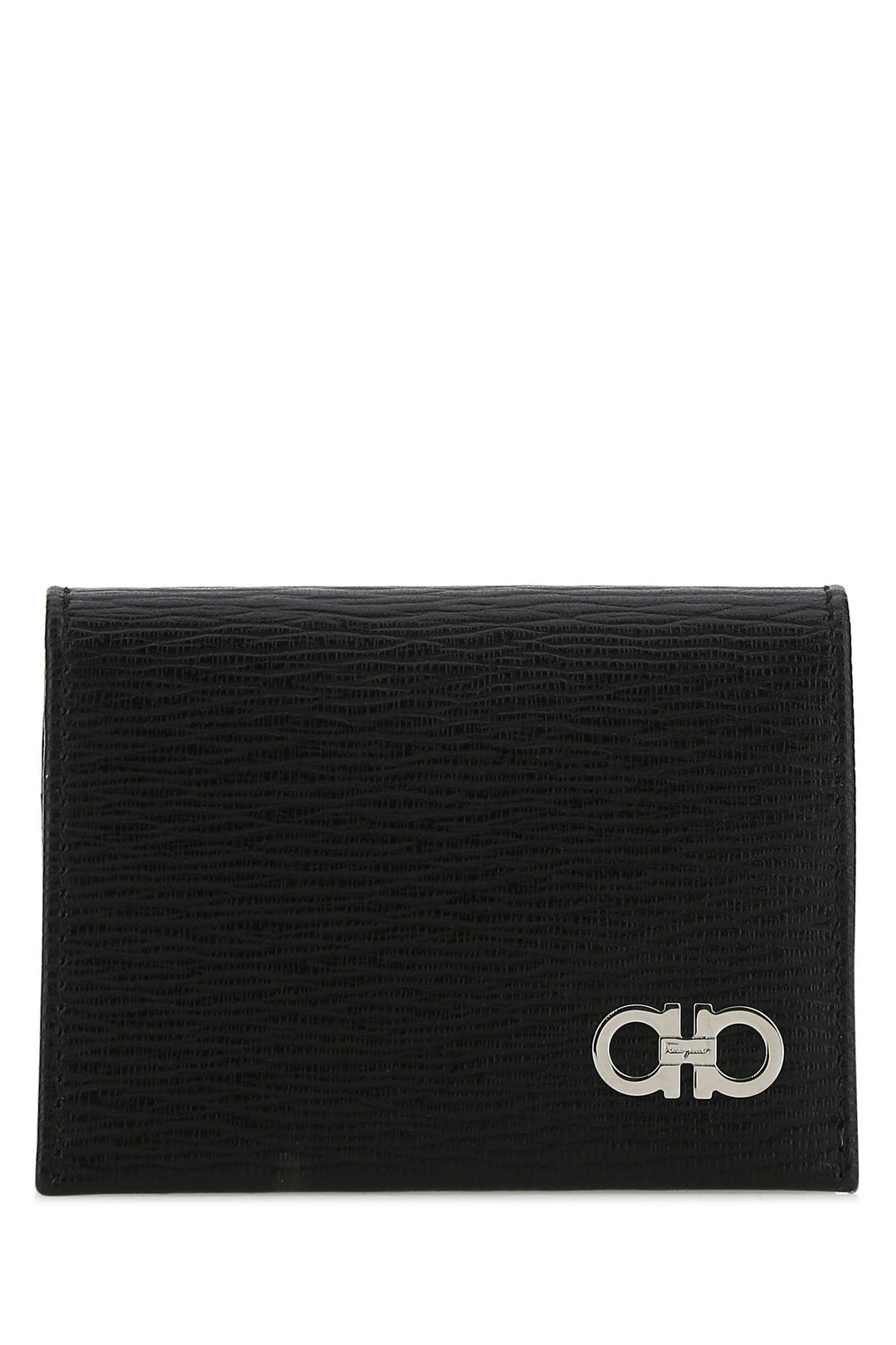 Black leather card holder