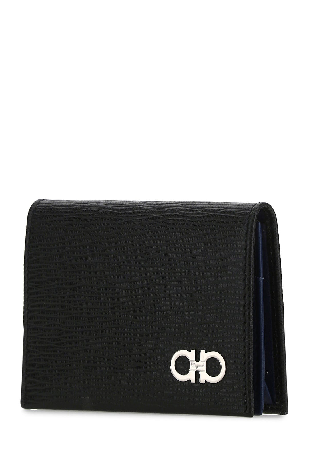 Black leather card holder