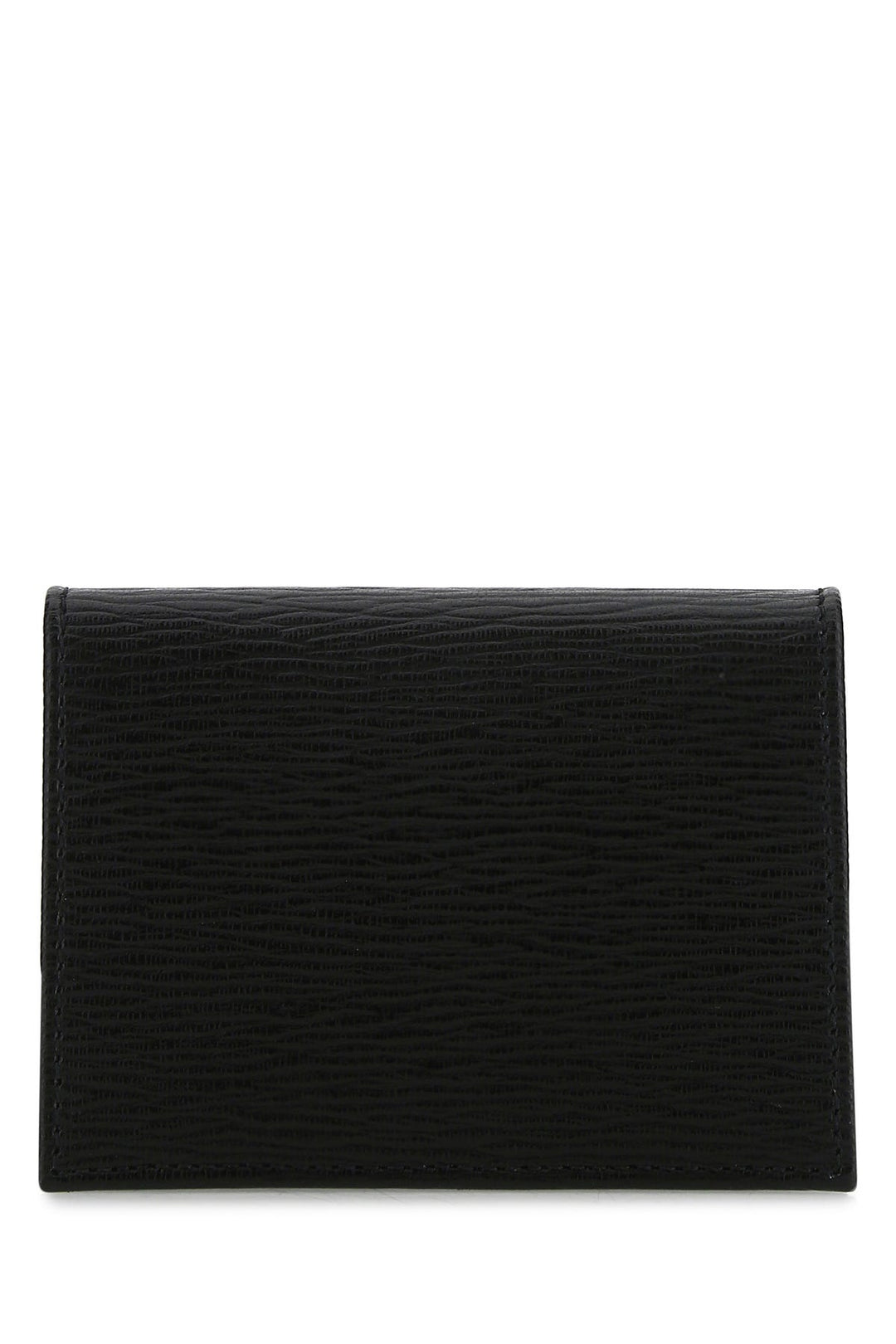 Black leather card holder