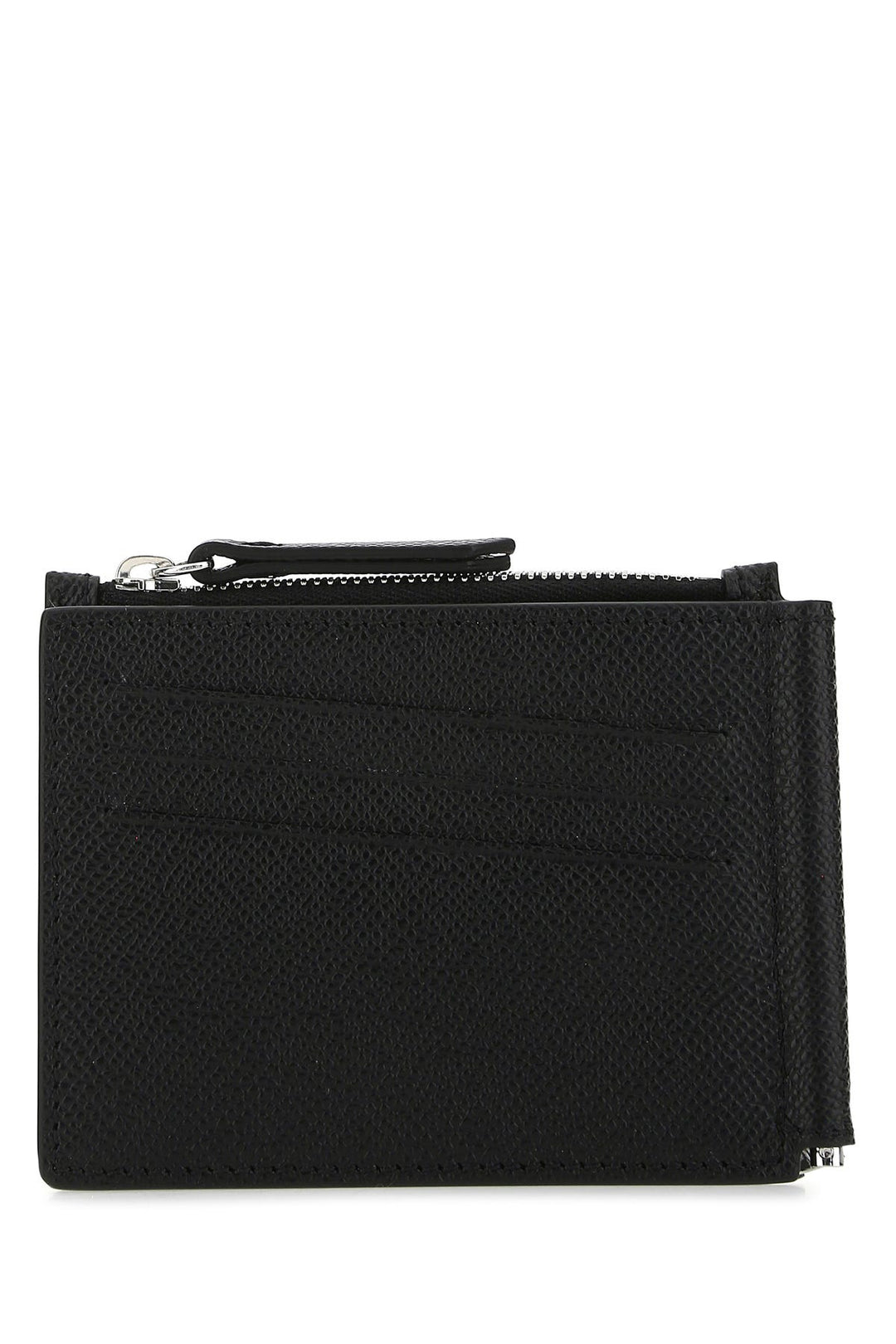 Black leather card holder