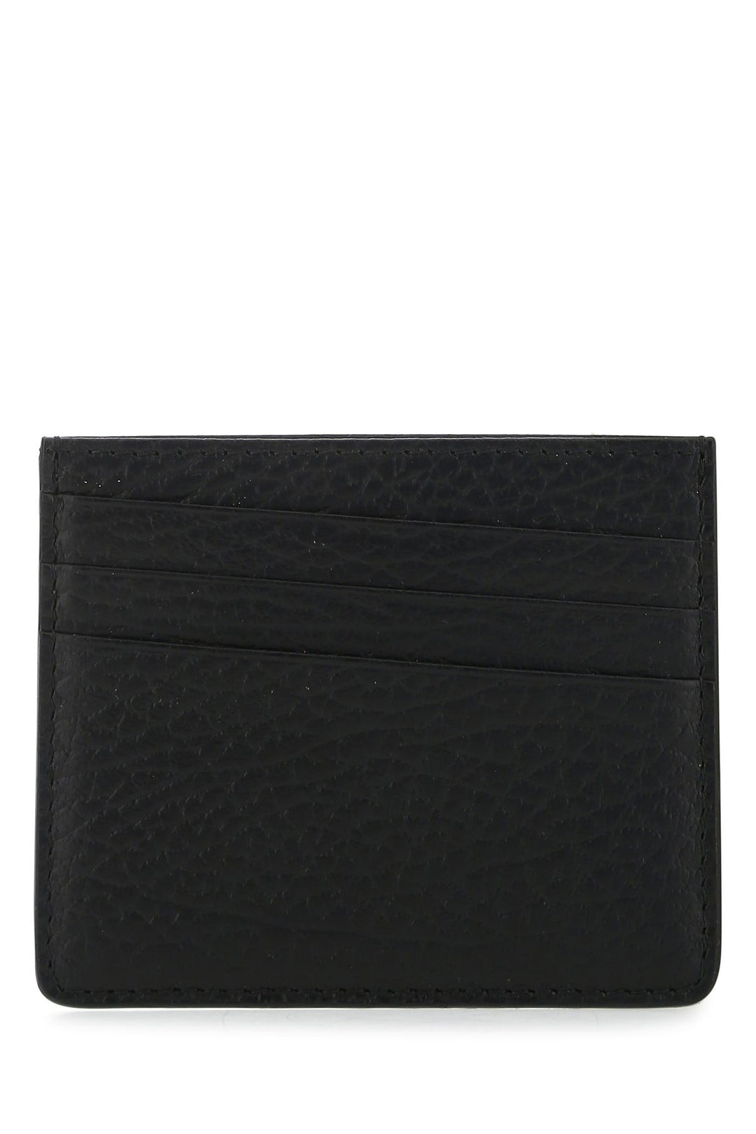 Black leather card holder