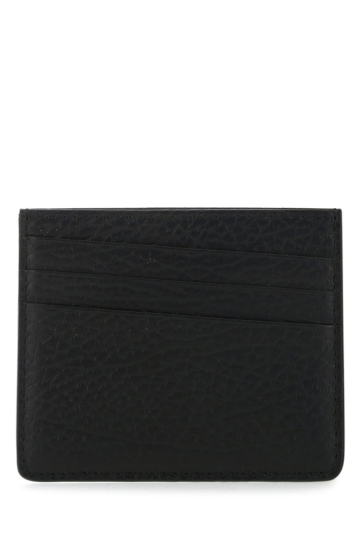 Black leather card holder