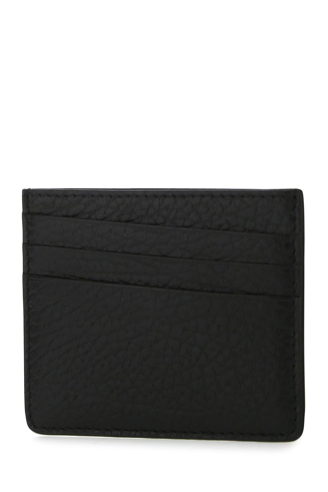 Black leather card holder