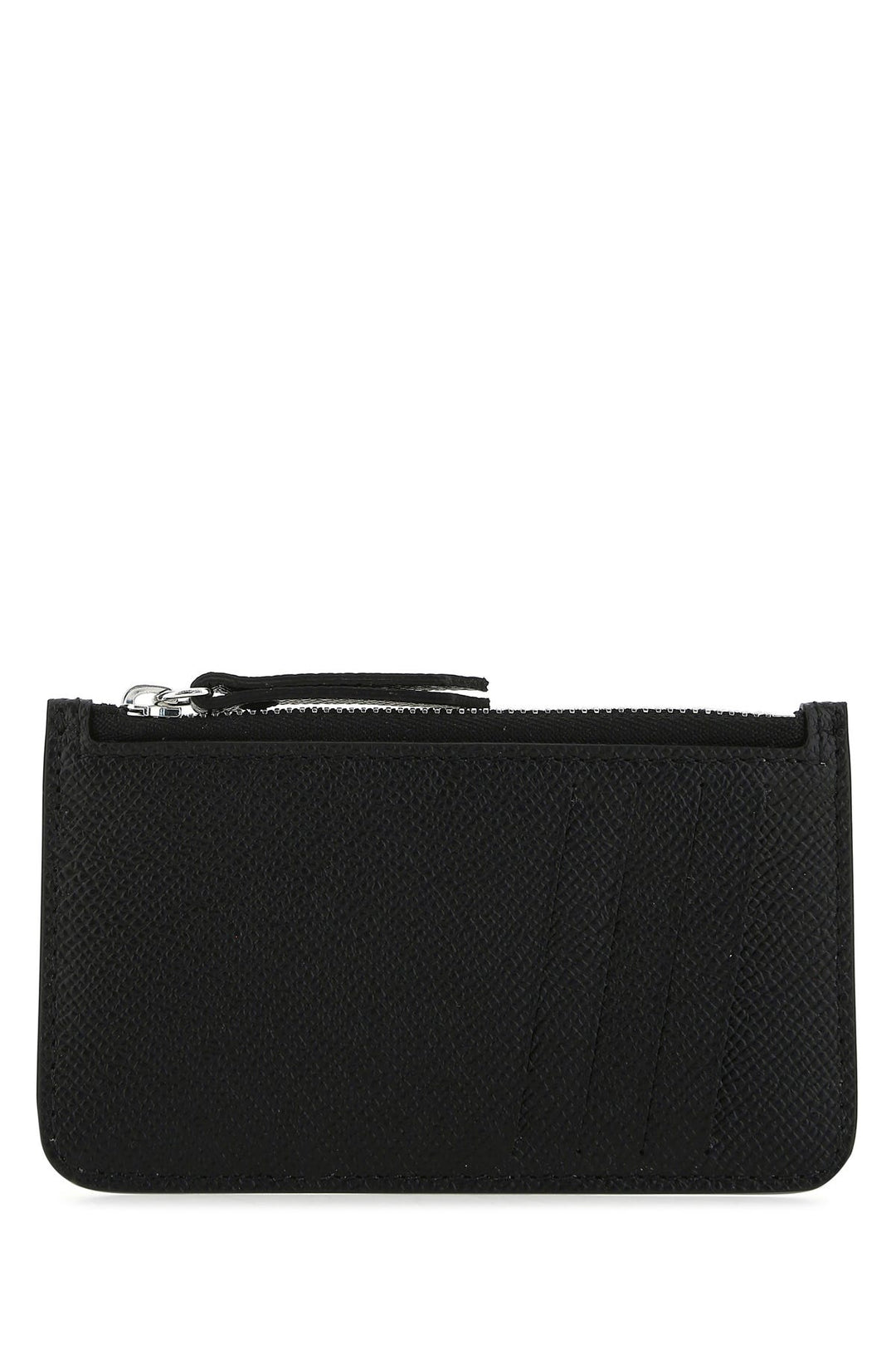 Black leather card holder