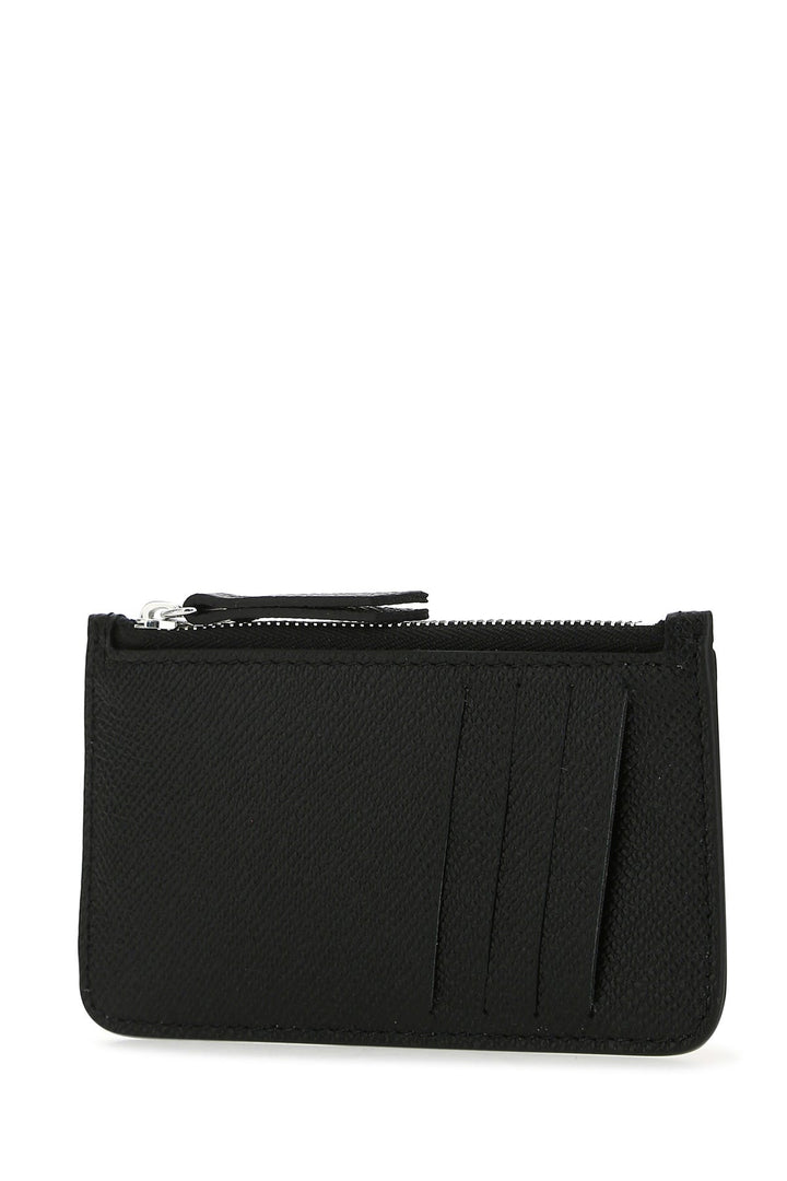 Black leather card holder