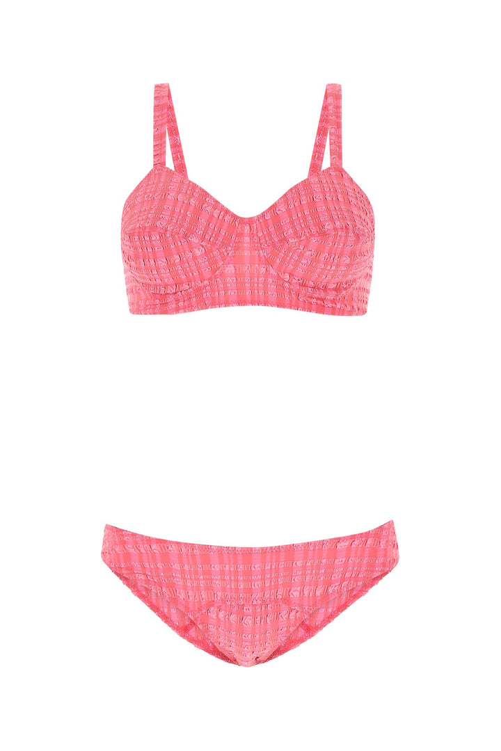 Fuchsia stretch seersucker Goldwyn bikini