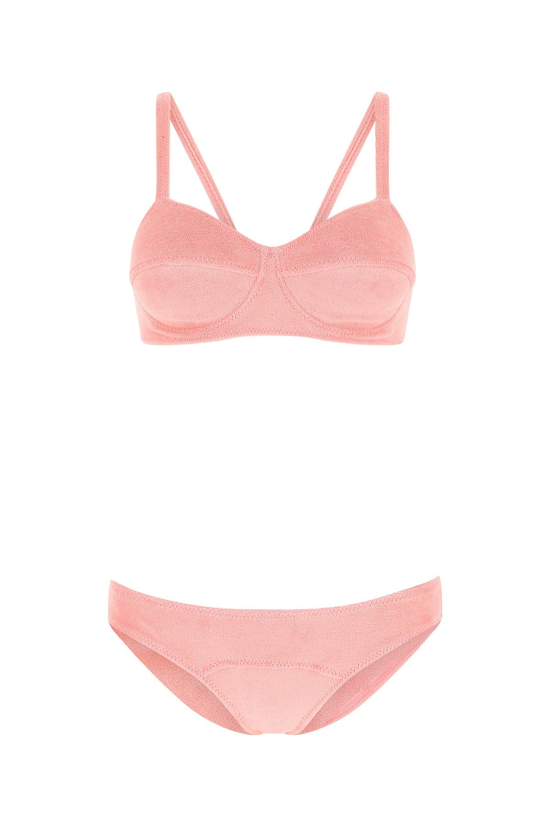 Pink stretch terry Goldwyn bikini