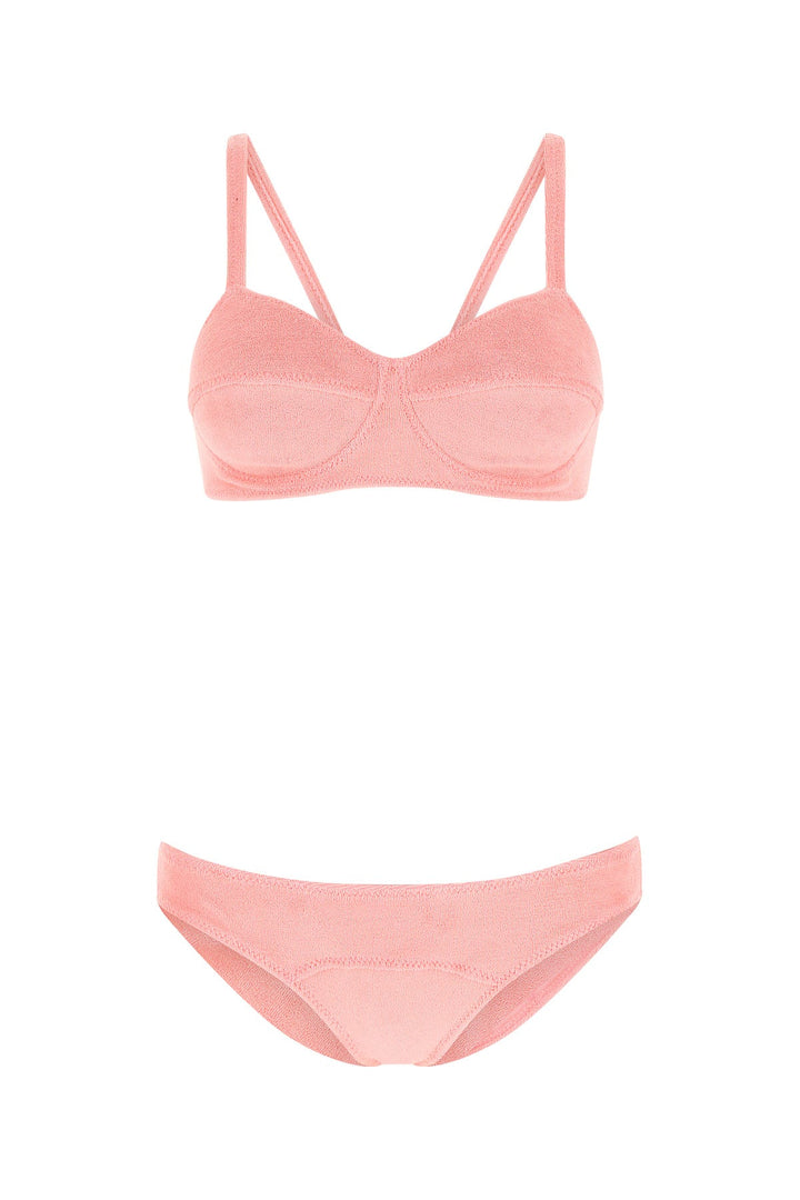 Pink stretch terry Goldwyn bikini