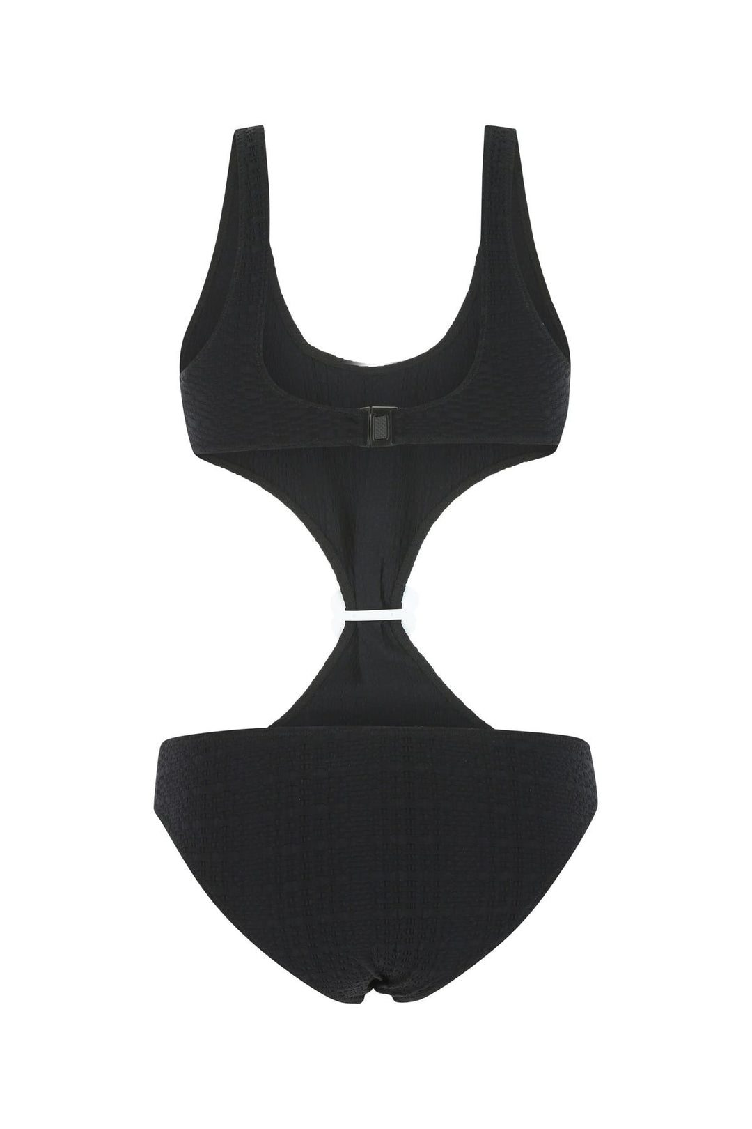 Black stretch terry Scallop trikini