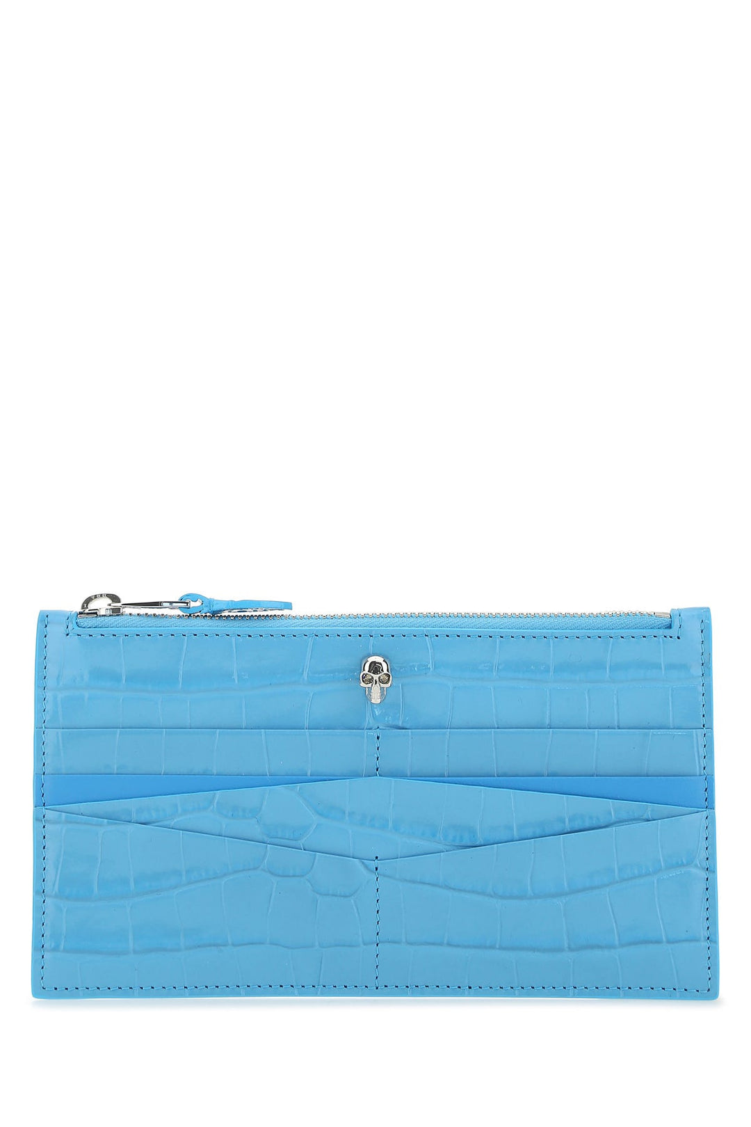 Light-blue leather pouch