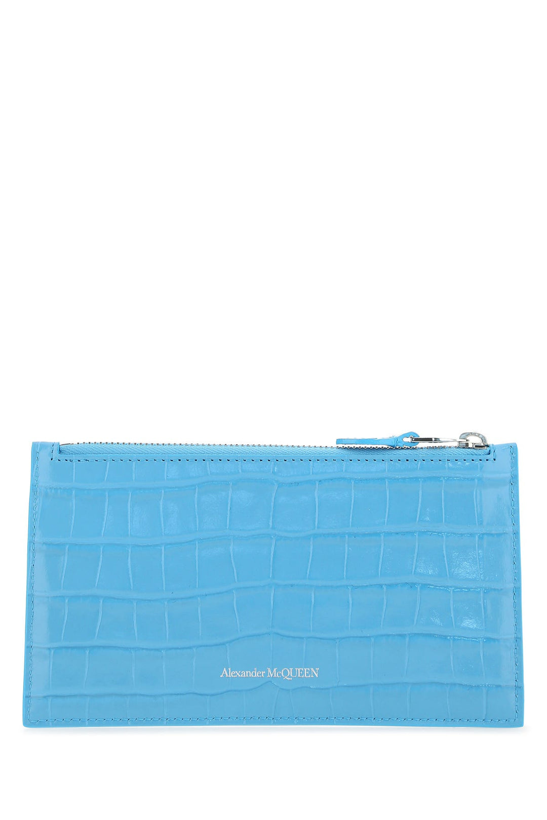 Light-blue leather pouch