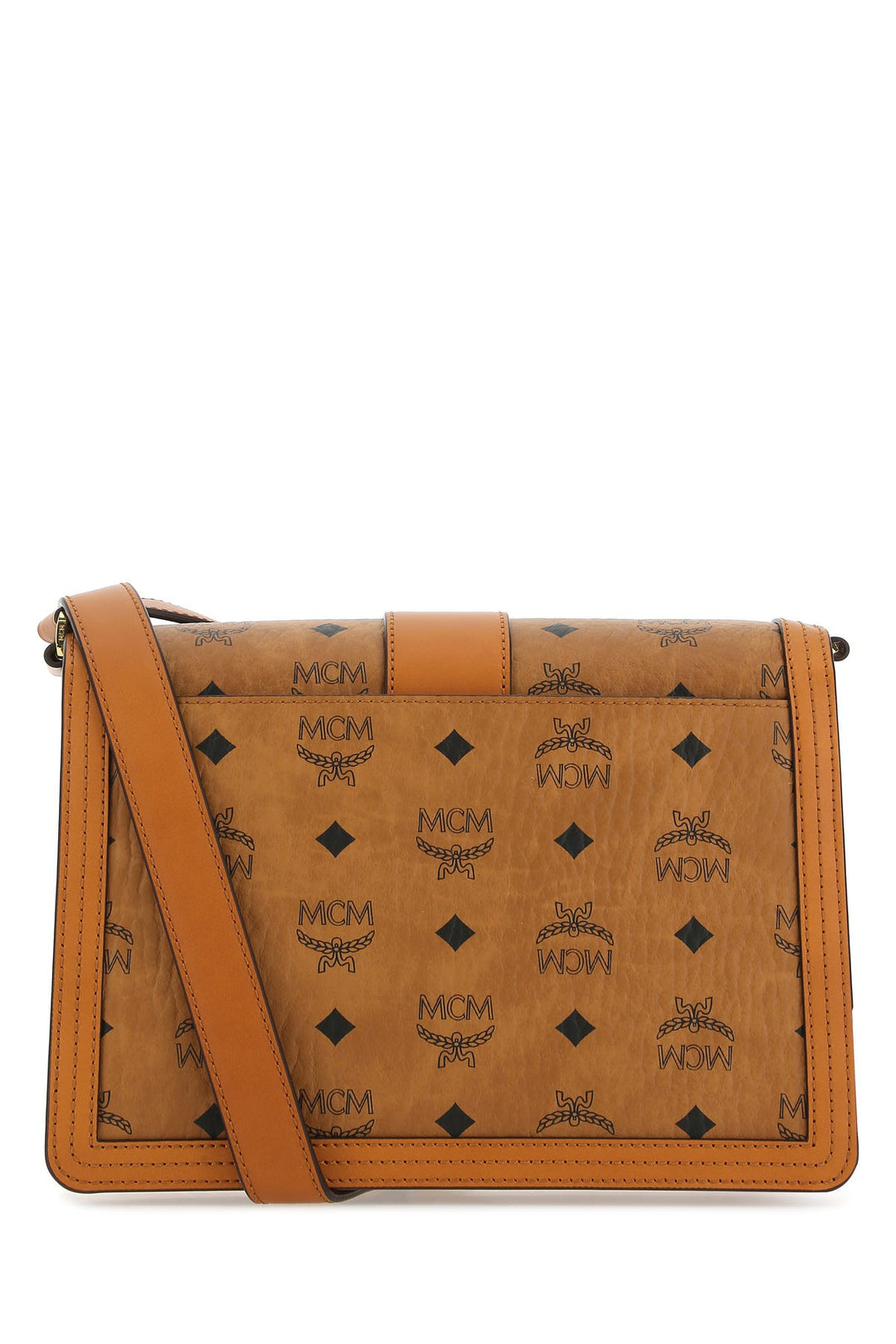 Printed canvas and leather Tracy crossbody bag