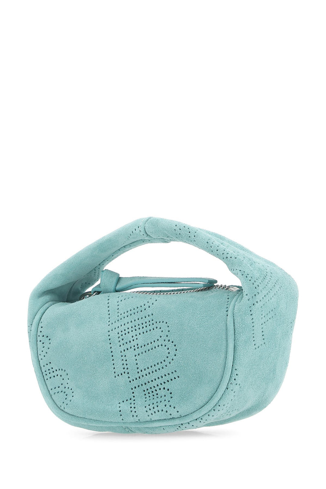 Sea green suede micro Cush handbag