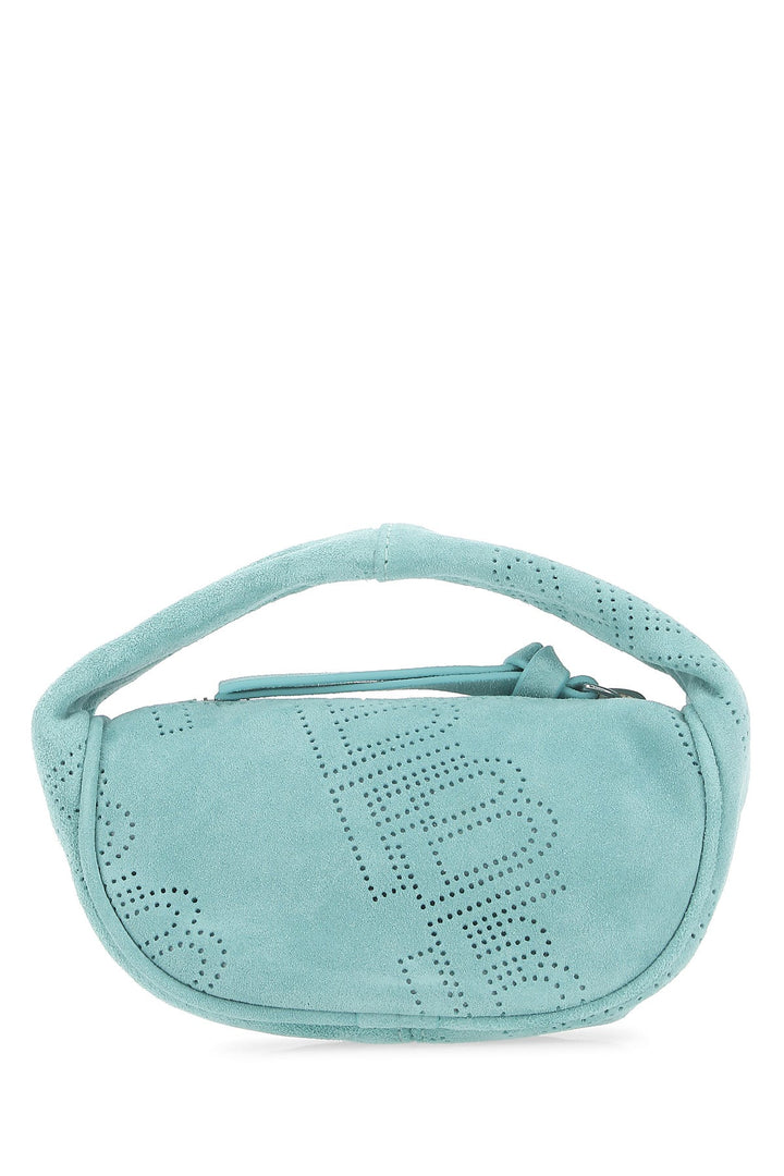 Sea green suede micro Cush handbag