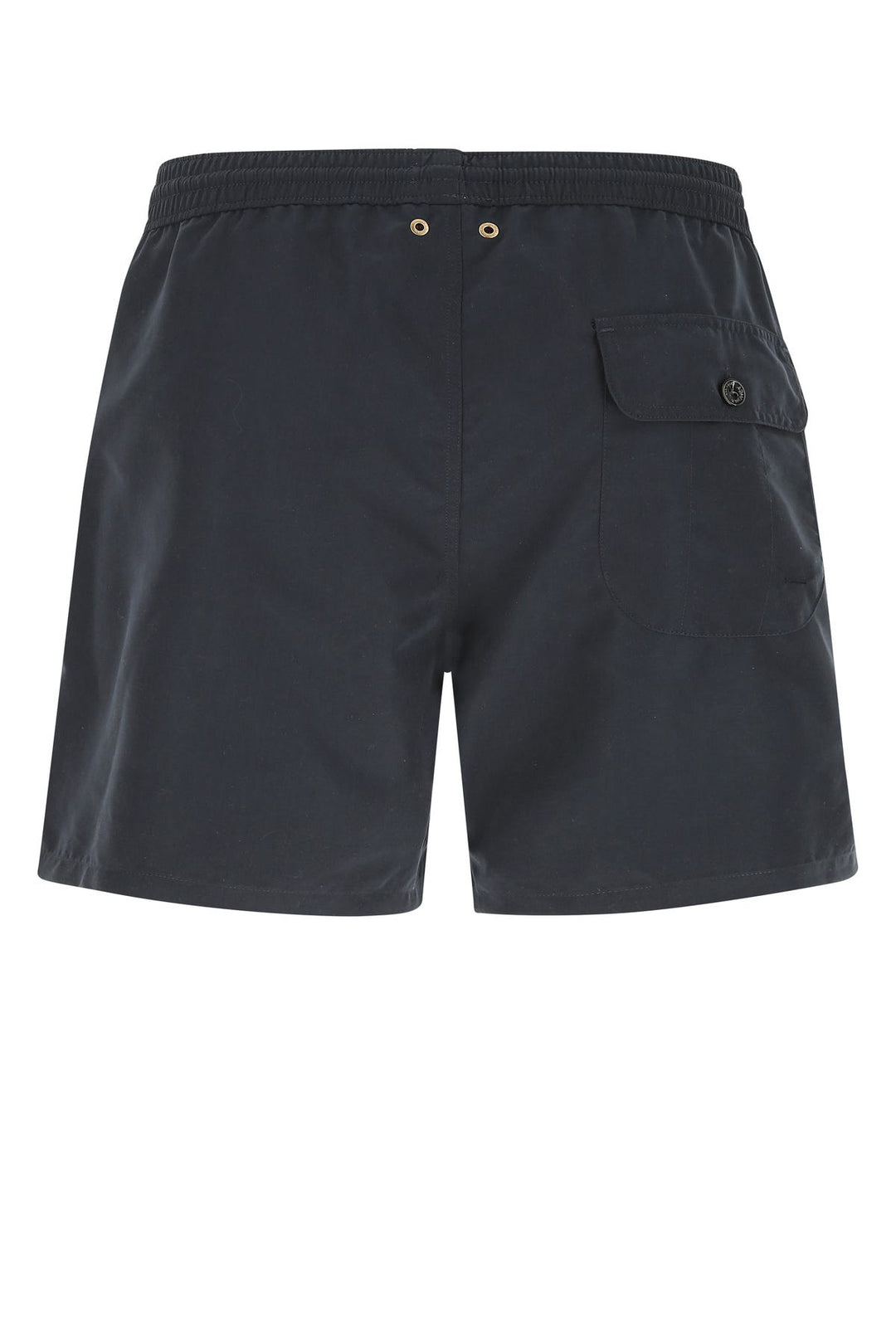 Navy blue polyester swimming shorts