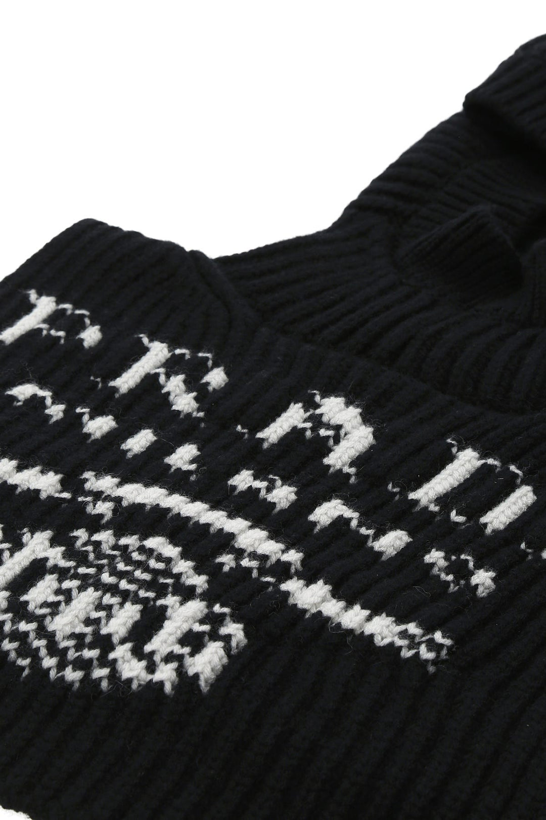 Black cashmere balaclava