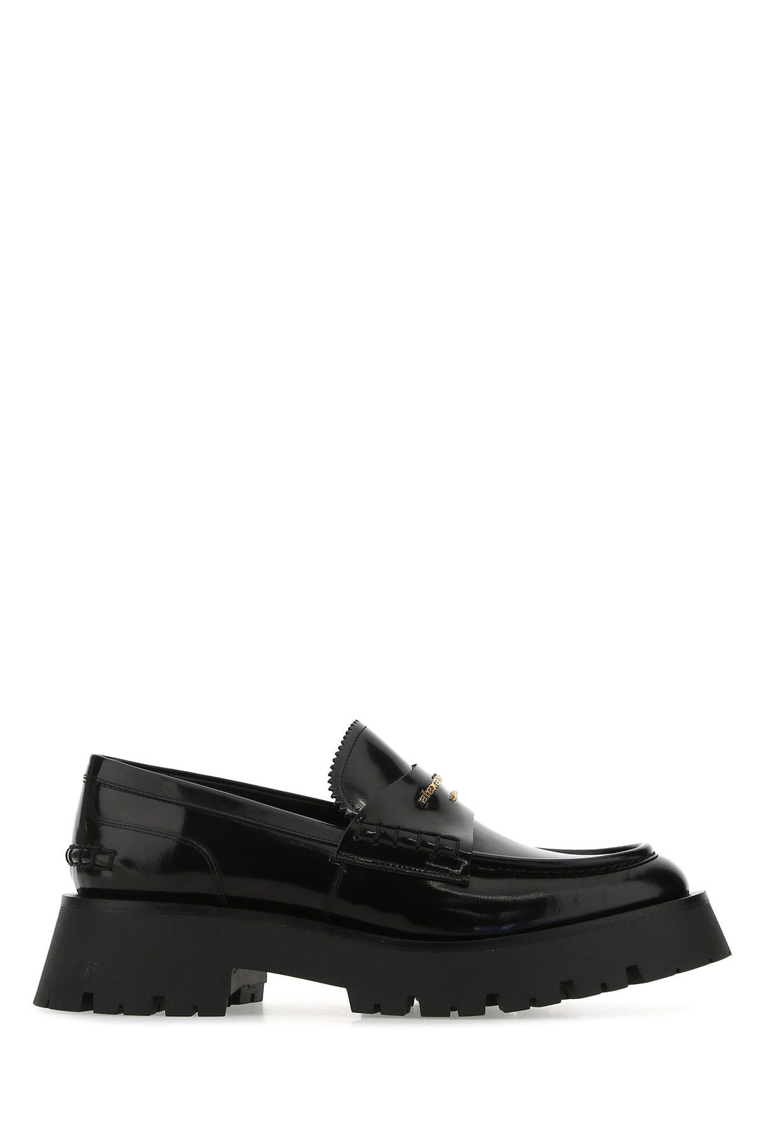 Black leather Carter loafers