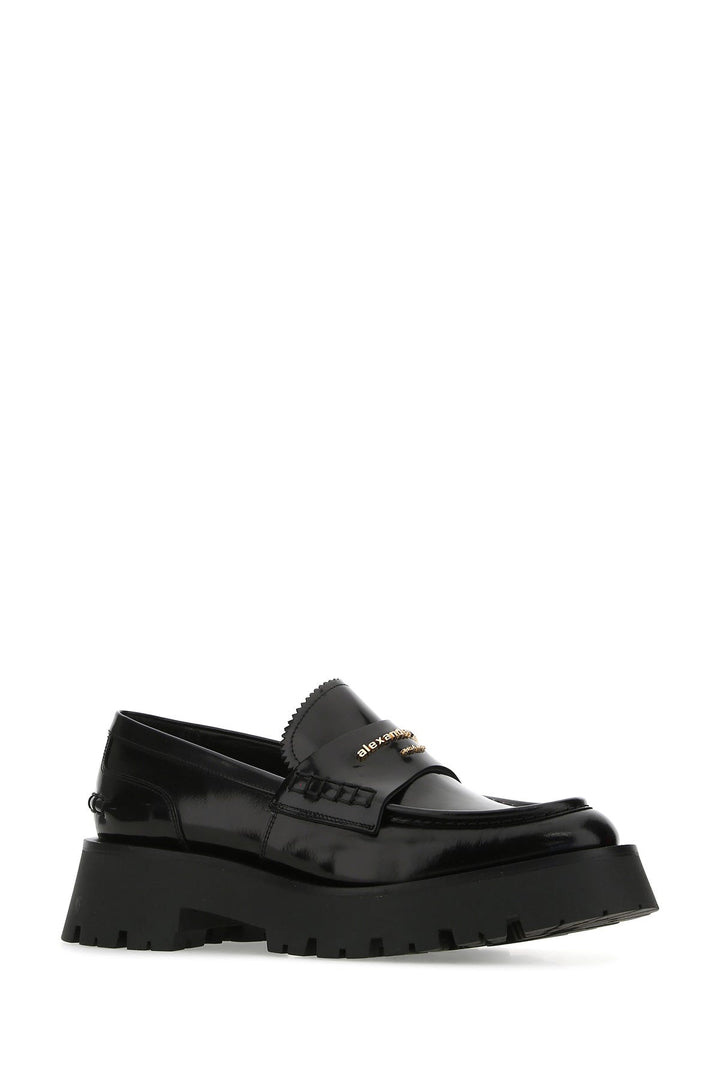 Black leather Carter loafers