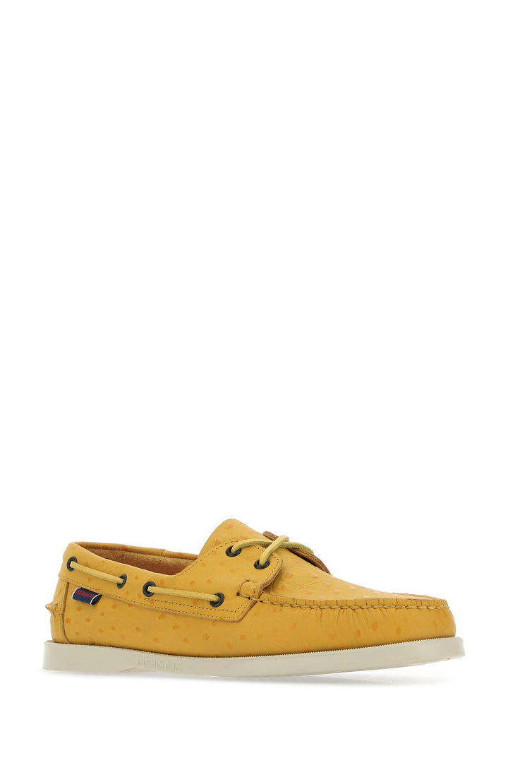 Yellow leather Docksides loafers