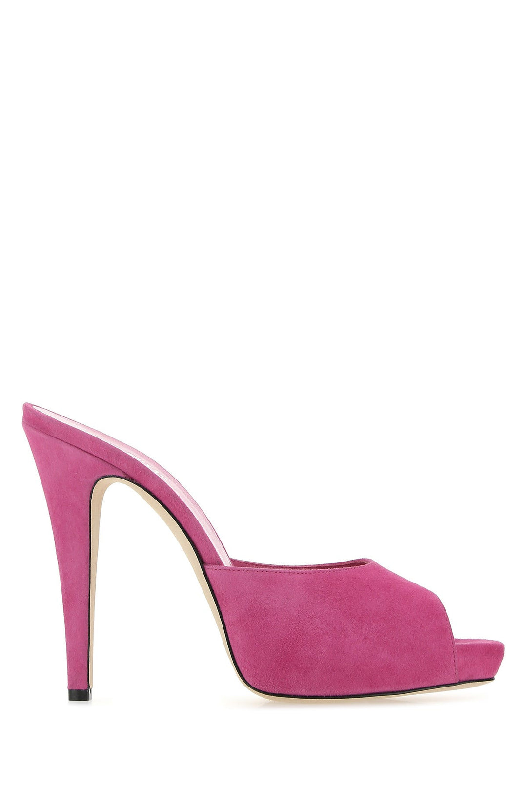 Fuchsia suede Monica mules