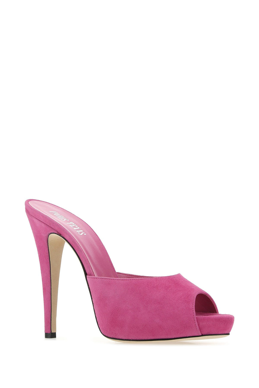 Fuchsia suede Monica mules