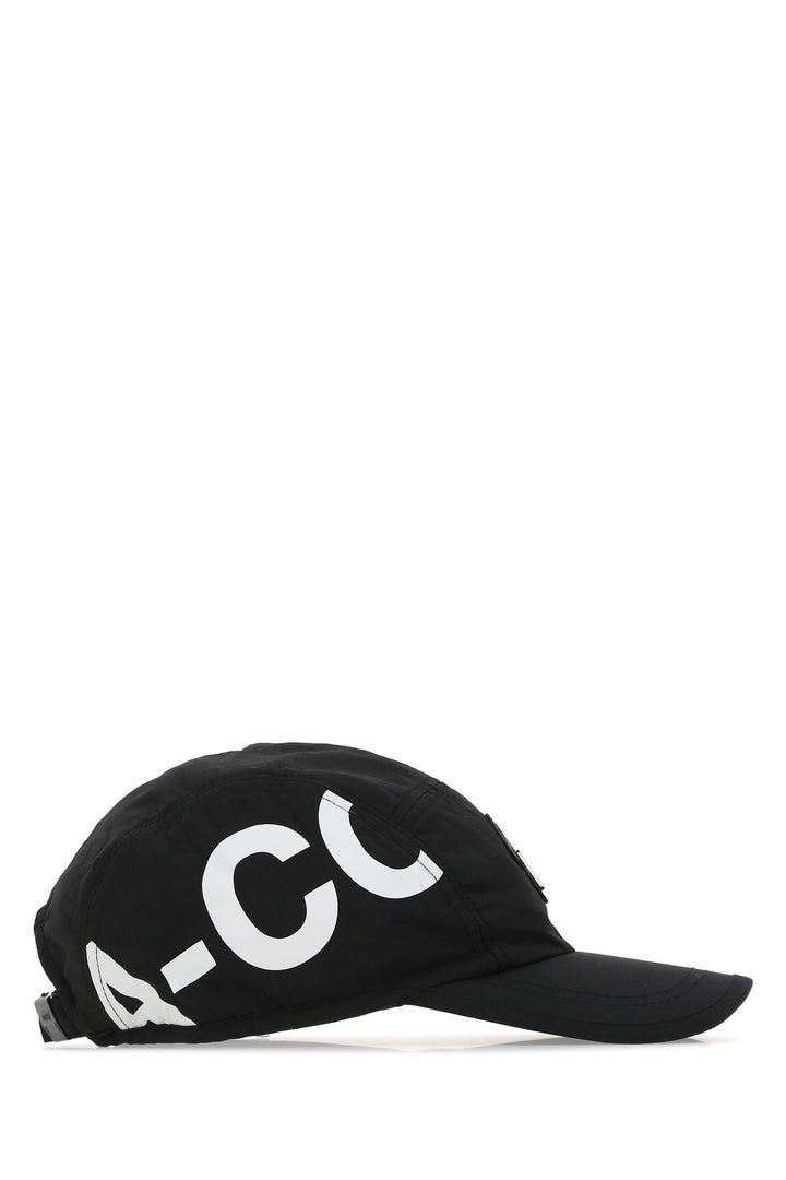 Black nylon baseball cap