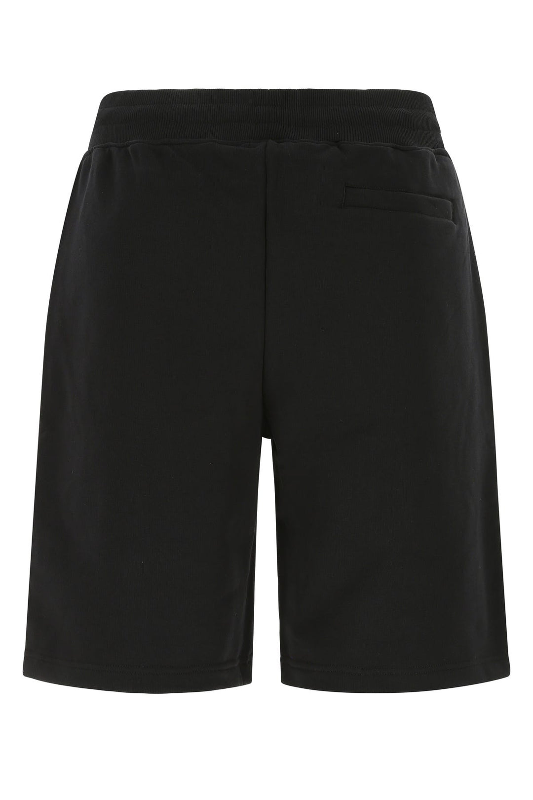 Black cotton bermuda shorts