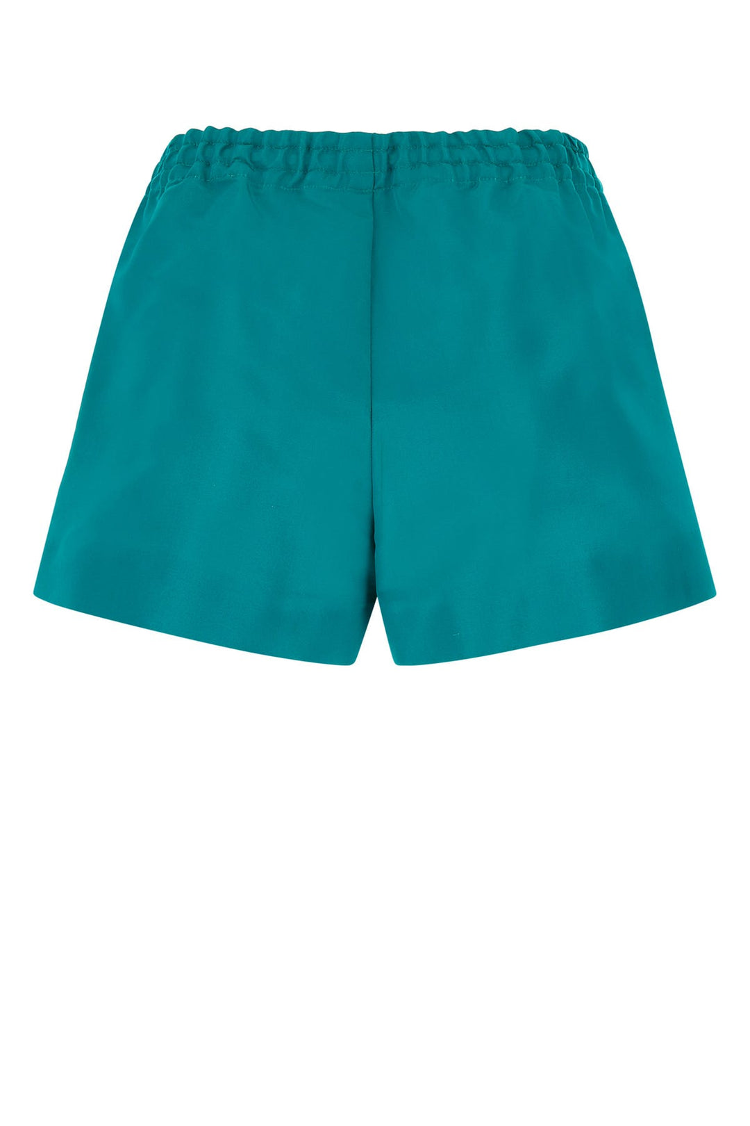 Teal green faille shorts