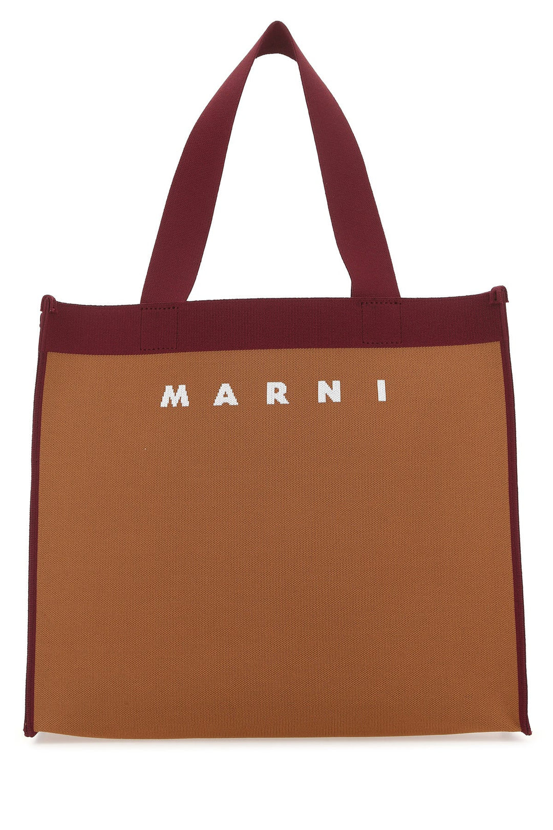 Two-tone fabric medium shopping bag